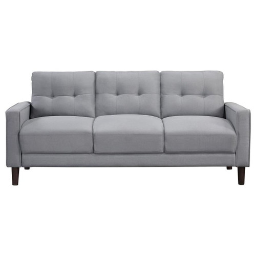 Bowen - 3 Piece Upholstered Track Arm Tufted Sofa Set - Gray