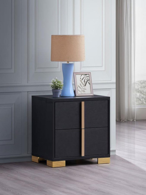 Marceline - 2-Drawer Nightstand - Black