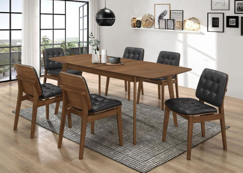 Redbridge - Rectangular 7 Piece Dining Set - Natural Walnut