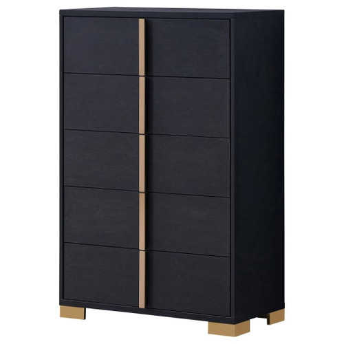 Marceline - 5-Drawer Bedroom Chest - Black