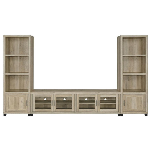 Sachin - 3 Piece TV Entertainment Center - Antique Pine