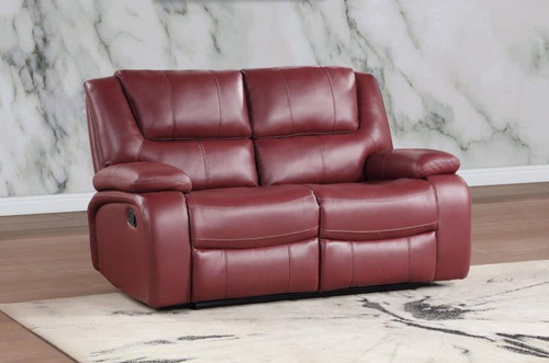 Camila - Upholstered Motion Reclining Loveseat - Red