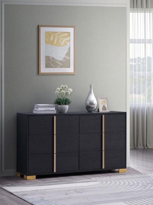 Marceline - 6-Drawer Dresser - Black