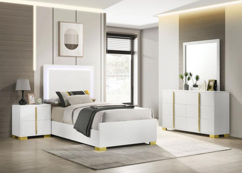 Marceline - 4 Piece Twin Bedroom Set - White
