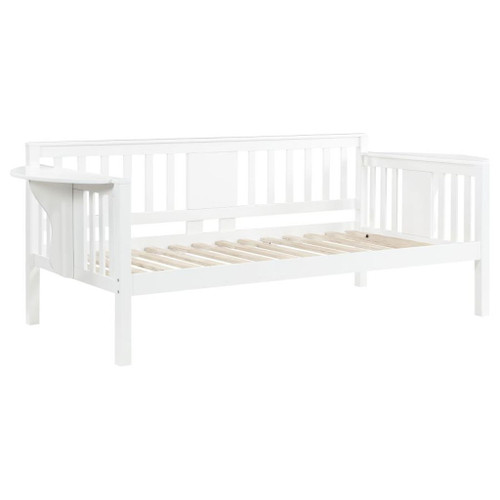 Bethany - Wood Twin Daybed With Drop-Down Tables - White