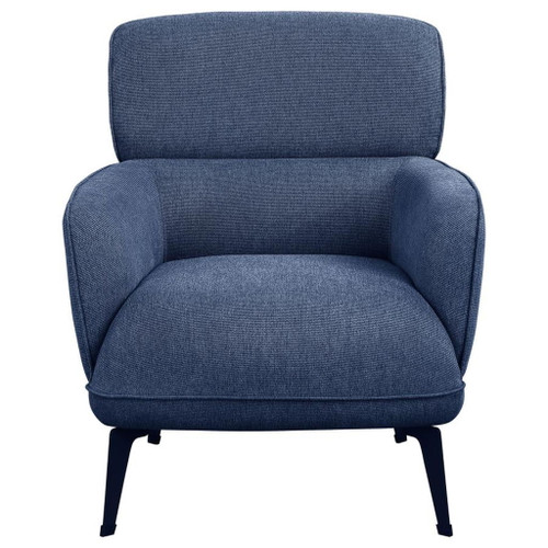 Andrea - Upholstered Crecent Arm Accent Chair - Blue