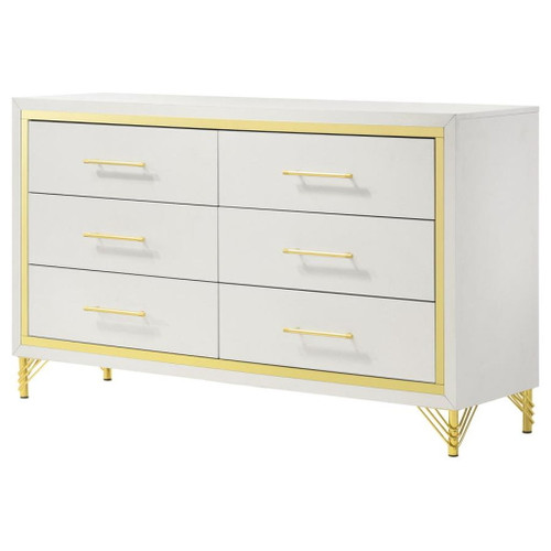 Lucia - 6-Drawer Dresser - White