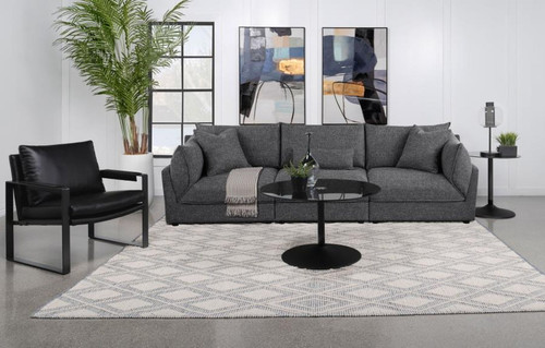 Sasha - 3 Piece Sofa - Barely Black