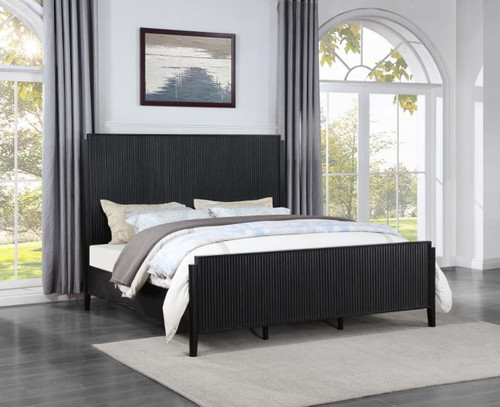 Brookmead - Wood Eastern King Panel Bed - Black