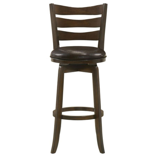 Murphy - Wood Pub Height Swivel Bar Chair - Dark Brown