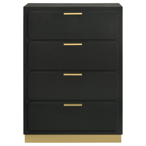 Caraway - 4-Drawer Bedroom Chest - Black