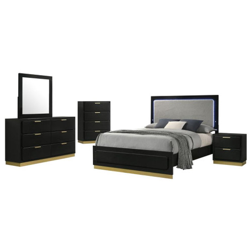 Caraway - 5 Piece Queen Bedroom Set - Black