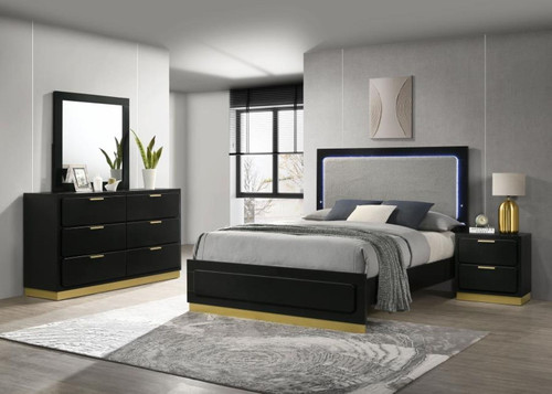 Caraway - 4 Piece Queen Bedroom Set - Black