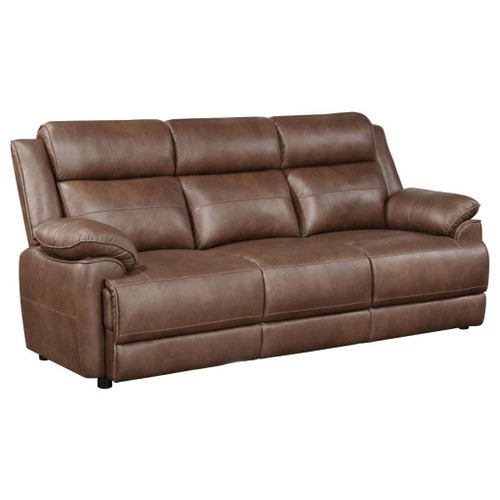 Ellington - 3 Piece Upholstered Padded Arm Sofa Set - Dark Brown