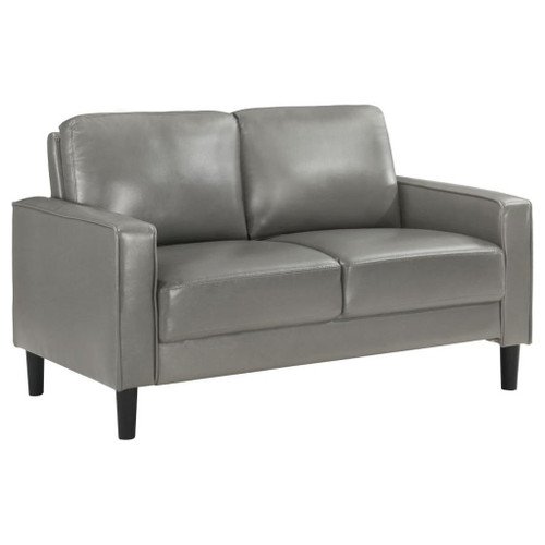Ruth - Upholstered Track Arm Loveseat - Gray