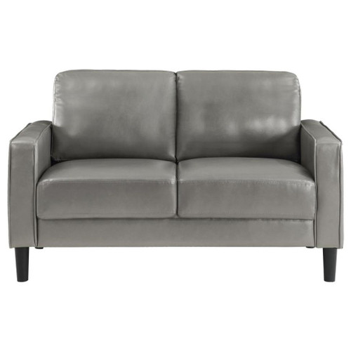 Ruth - Upholstered Track Arm Loveseat - Gray