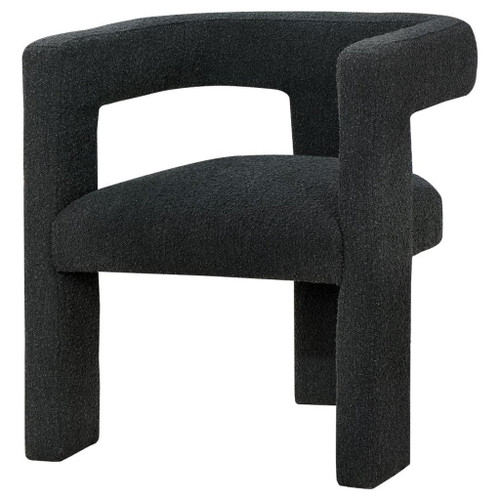 Petra - Boucle Upholstered Accent Side Chair - Black