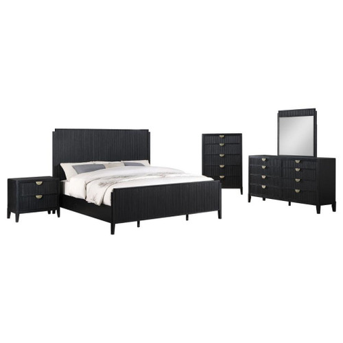 Brookmead - 5 Piece Eastern King Bedroom Set - Black
