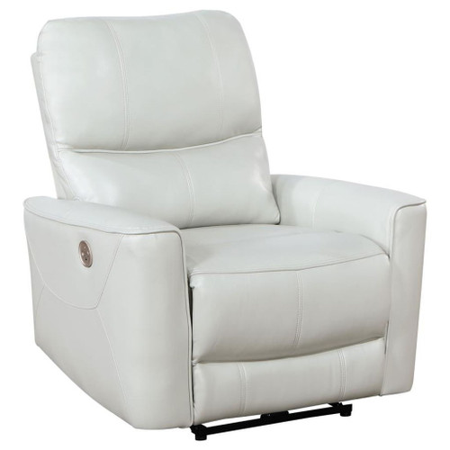 Greenfield - Upholstered Power Recliner Chair - Ivory