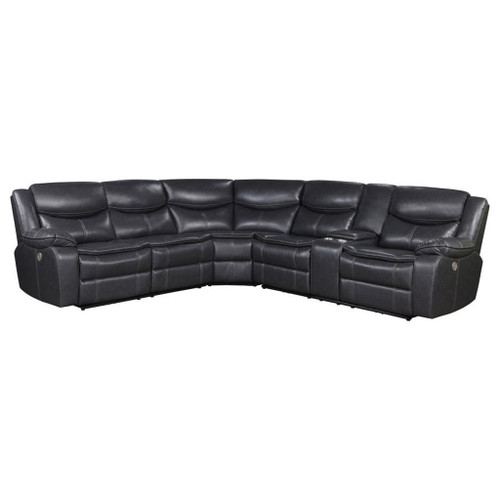 Sycamore - Upholstered Power Reclining Sectional Sofa - Gray