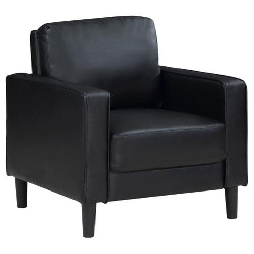 Ruth - Upholstered Track Arm Accent Chair - Black