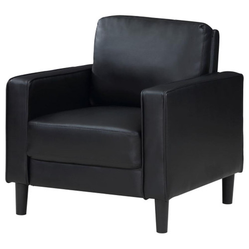 Ruth - Upholstered Track Arm Accent Chair - Black