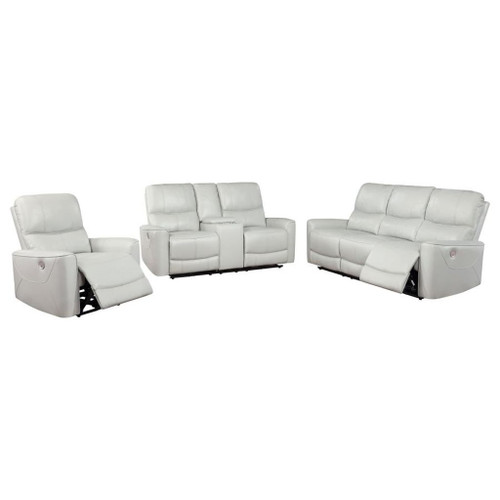 Greenfield - 3 Piece Power Reclining Sofa Set - Ivory