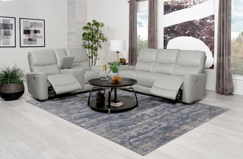 Greenfield - 2 Piece Power Reclining Sofa Set - Ivory