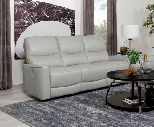 Greenfield - Upholstered Power Reclining Sofa - Ivory