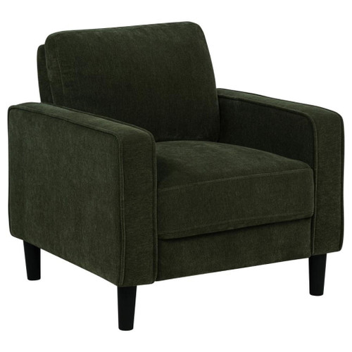Ruth - Fabric Upholstered Track Arm Accent Chair - Matcha Green