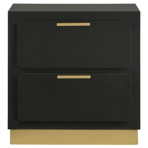 Caraway - 2-Drawer Nightstand - Black