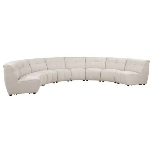 Charlotte - 8 Piece Upholstered Modular Sectional Sofa - Ivory