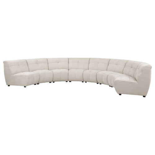 Charlotte - 8 Piece Upholstered Modular Sectional Sofa - Ivory