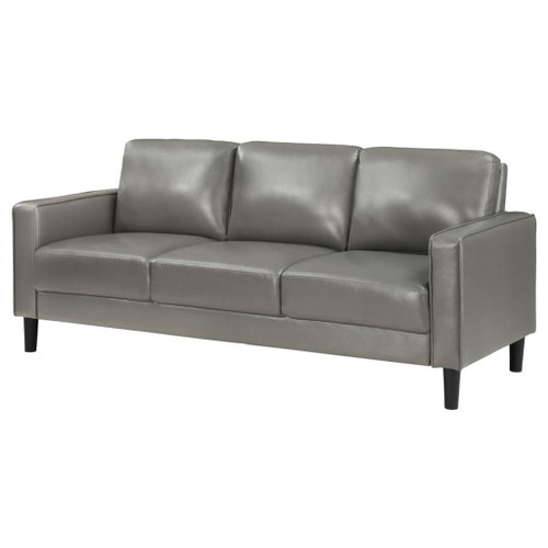 Ruth - Upholstered Track Arm Sofa - Gray