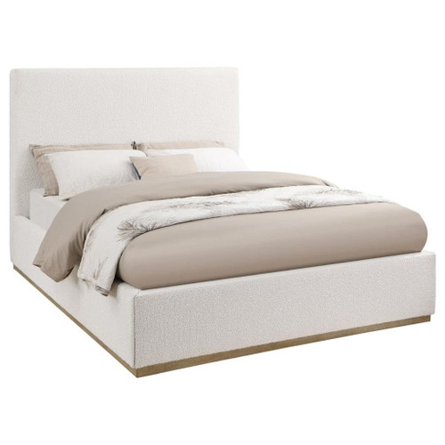 Knox - Upholstered Eastern King Platform Bed - Cream