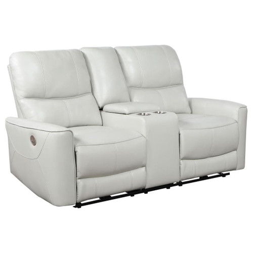 Greenfield - Upholstered Power Reclining Loveseat - Ivory