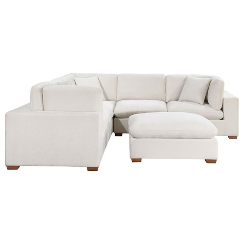 Lakeview - 5 Piece Upholstered Modular Sectional Sofa - Ivory