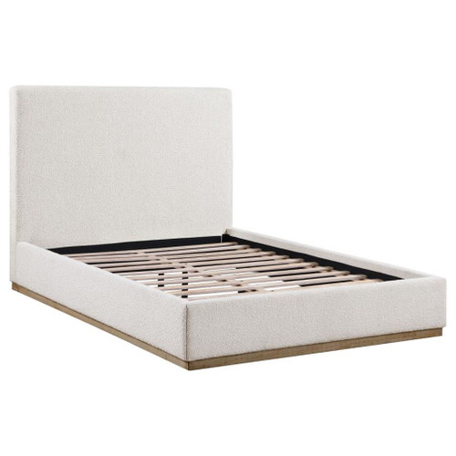 Knox - Upholstered Queen Platform Bed - Cream