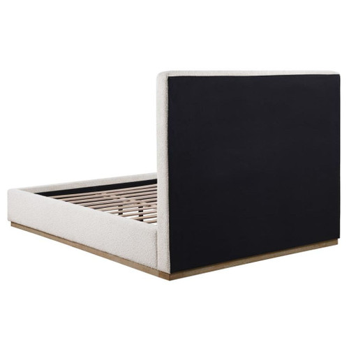 Knox - Upholstered Queen Platform Bed - Cream