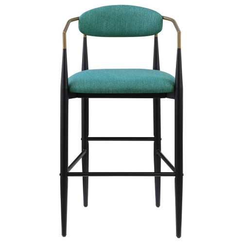 Tina - Fabric Upholstered Bar Chair (Set of 2) - Green