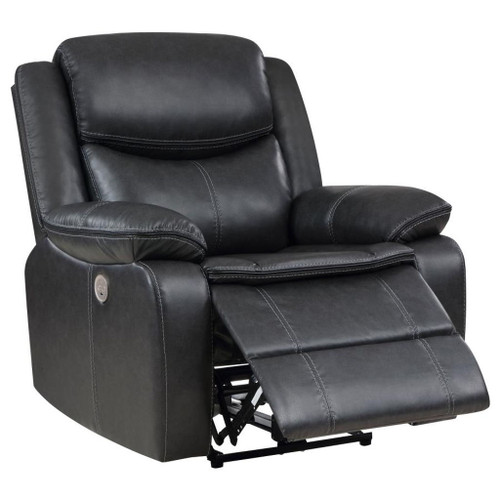 Sycamore - Upholstered Power Recliner Chair - Dark Gray