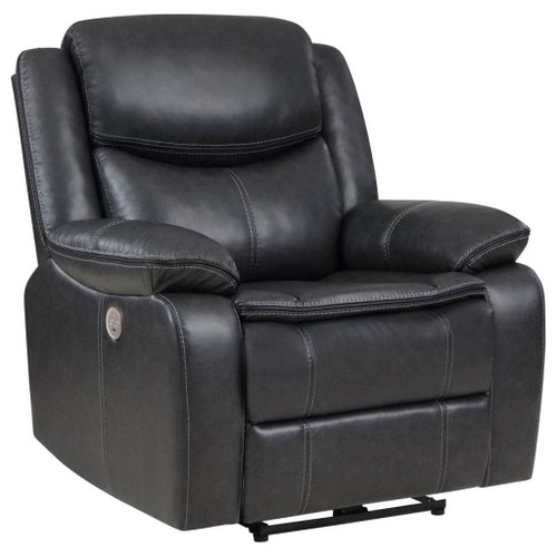 Sycamore - Upholstered Power Recliner Chair - Dark Gray