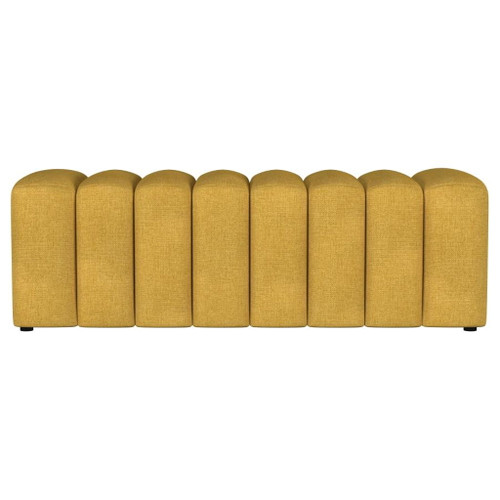 Summer - Fabric Upholstered Tufted Accent Bench - Mustard Yellow
