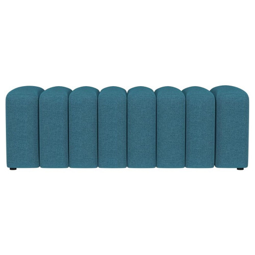 Summer - Fabric Upholstered Tufted Accent Bench - Peacock Blue
