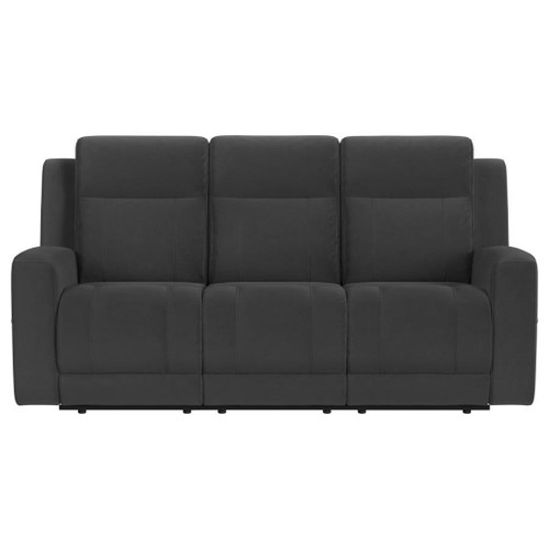 Brentwood - Upholstered Motion Reclining Sofa - Dark Charcoal