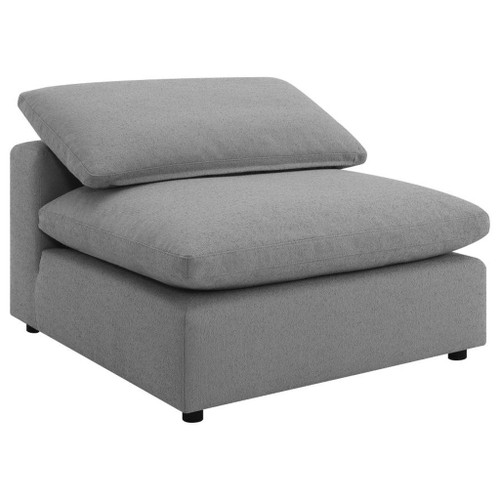 Raleigh - 5 Piece Boucle Upholstered Modular Sectional - Gray