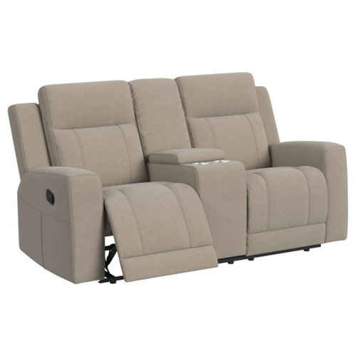 Brentwood - Upholstered Motion Reclining Loveseat - Taupe