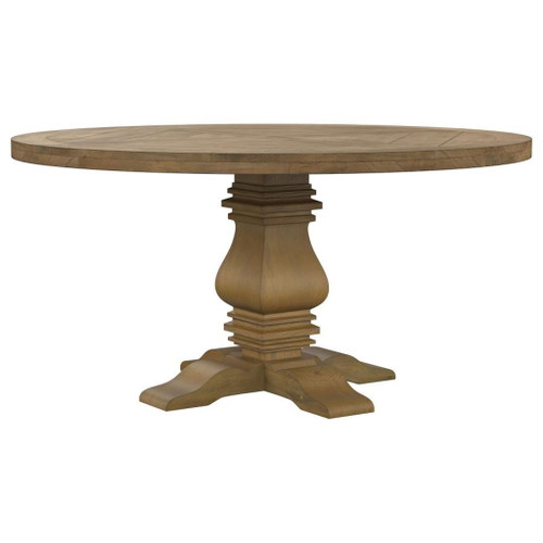 Florence - 5 Piece Round Dining Table Set - Rustic Honey