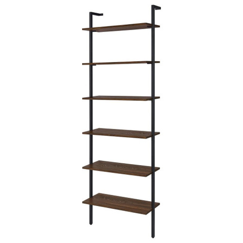 Owens - 6-Shelf Wall Bookshelf - Walnut