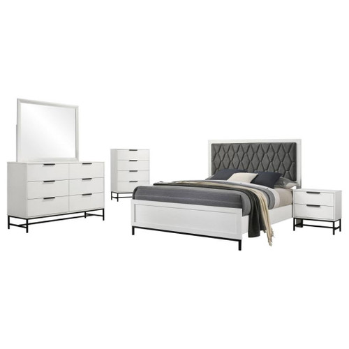 Sonora - 5 Piece Queen Bedroom Set - White